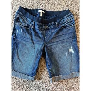 Maternity Shorts, Size 8, Old Navy, Bermuda, Distressed